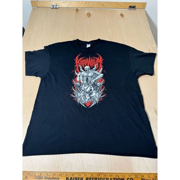 RARE Kraanium “Larva‎ Infested C** S***” Brutal Death Metal Shirt Size XL - Picture 1 of 7